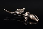a brooch, "Rose", author's work, silver, 925 standard, 14.43 g., the item's dimensions 8.7 cm, the 2...