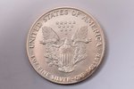1 dolārs, 1987 g., sudrabs, ASV, 31.32 g, Ø 40.6 mm, AU...
