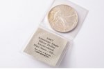 1 dollar, 1987, silver, USA, 31.32 g, Ø 40.6 mm, AU...