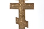 крест, Распятие Христово, медный сплав, Российская империя, начало 20-го века, 38.7 x 20.2 x 0.8 см,...