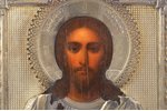 ikona, Jēzus Kristus Pantokrators, rāmī, dēlis, sudrabs, gleznojums, 84 prove, Krievijas impērija, 1...