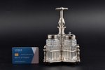 condiment set, B. Friedgut, the beginning of the 20th cent., h 18.5 cm, small chip on the neck of bo...