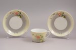 tea pair, with two saucers, porcelain, Gardner porcelain factory, Russia, the end of the 19th centur...
