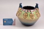 vāze, keramika, Latvija, 20 gs. 20-30tie gadi, h 15.4 cm...