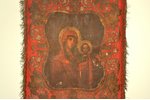 horugvs (karogs), Kunga Kristīšana, Dievmāte, audums, Krievijas impērija, 19.gs. vidus, 143 x 62 cm...