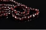 set of a bracelet and a necklace, total weight of items 25.02 g., garnet, necklace length 50 cm, pen...