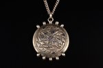 a pendant with chain, silver, 830 standart, pendant weight without chain 18.85 g., the item's dimens...