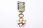 the Order of Three Stars, 5th class, silver, enamel, 875 standart, Latvia, 20ies of 20th cent., "Vil...