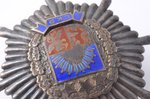 знак, LKP, Лиепайское военное управление, Латвия, 20е-30е годы 20го века, 51.5 x 51.3 мм...