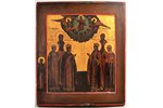 икона, святые жены, доска, живопиcь, золочение, Российская империя, 31.2 x 26.6 x 3 см...