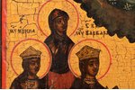 icon, Women Saints, board, painting, guilding, Russia, 31.2 x 26.6 x 3 cm...