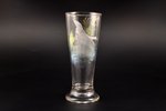 glass, "Duck", painting by hand, the border of the 19th and the 20th centuries, h 18.5 cm...