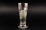 glass, "Grouse", painting by hand, the border of the 19th and the 20th centuries, h 18.5 cm...