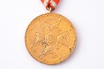 медаль, знак отличия Креста Признания, 1-я степень, серебро, позолота, 875 проба, Латвия, 20е-30е го...