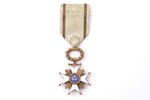 Орден Трёх Звёзд с фотографией, 5-я степень, серебро, эмаль, 875 проба, Латвия, 20е годы 20го века,...