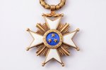 Орден Трёх Звёзд, 3-я степень, серебро, позолота, эмаль, 875 проба, Латвия, 1924-1940 г., орденская...