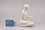 figurine, Girl with a Dove, porcelain, Riga (Latvia), sculpture's work, molder - Levon Agadzanjan, t...