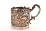 tea glass-holder, silver, Art-Nouveau, 875 standard, 101.45 g, h (with handle) 8 cm, Ø (inside) 6.3...