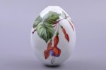 easter egg, "Fuchsia flower", porcelain, Imperial Porcelain Manufactory, hand-painted, Russia, the b...