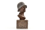 bust, German soldier, World War I, h 19.1 cm, Germany, 1914-1918...