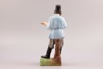 figurine, Balalaika player, porcelain, Russia, Gardner manufactory, the 19th cent., h 21.9 cm, resto...