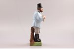 figurine, Balalaika player, porcelain, Russia, Gardner manufactory, the 19th cent., h 21.9 cm, resto...
