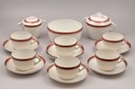 service, for 6 persons (16 items), porcelain, Gardner porcelain factory, Russia, the 2nd half of the...