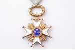 Орден Трёх Звёзд, 4-я степень, серебро, позолота, эмаль, 875 проба, Латвия, 20е годы 20го века, орде...