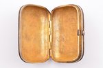 snuff-box, silver, 84 standard, 64.70 g, cloisonne enamel, gilding, 7 x 5.1 x 2.3 cm, 1889, Moscow,...