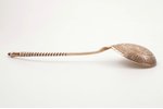 spoon, silver, 84 standard, 51.20 g, engraving, 19.1 cm, the 19th cent., Moscow, Russia...