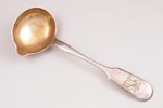 spoon sauce, silver, 84 standard, 52.70 g, 17.7 cm, by Pankratiev Egor Grigoryevich, 1908, St. Peter...