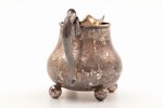 cream jug, silver, 84 standard, 229.75 g, engraving, h (with handle) 11 cm, Nikolay Kemper's worksho...