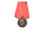 medal, For diligence, Alexander III, Russia, the end of 19th century, 35.2 x 29.3 mm...
