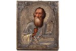 icon, Saint John the Apostle, board, silver, painting, 84 standart, by Gustav Magnus Ockerblom, Russ...