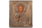 icon, Jesus Christ Pantocrator, board, silver, painting, 84 standart, Russia, 1896-1907, 31 x 26.5 x...