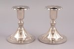 pair of candlesticks, silver, 830 standard, total weight of items 354.95, h 10.5 cm, Finland...