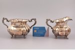 set of sugar-bowl and cream jug, silver, 830 standart, total weight of items 471g, Finland, h 9.9 /...