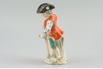 figurine, The boy with a scythe, porcelain, Germany, Meissen, the 19th cent., h 12.5 cm, Surface chi...