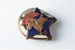 badge, Voroshilov rider, OSOAVIAHIM, USSR, the 30ies of 20th cent., 39.5 x 38.8 mm...