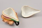 butter dish, A pear, porcelain, M.S. Kuznetsov manufactory, Riga (Latvia), Russia, the border of the...