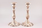 pair of candlesticks, silver, 830H standard, total weight of items 507.30, metal, h 18 cm, 1970, Fin...