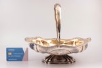 candy-bowl, silver, 84 standard, 408 g, gilding, 26 x 21.5 cm, h (with handle) 22.3 cm, 1849, Moscow...