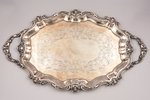 tray, silver, 1255.80 g, engraving, 58 x 34 cm, Europe...