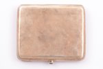 cigarette case, silver, "Latvia" corporation, 875 standard, 104.05 g, enamel, 8.9 x 7.8 x 1.2 cm, th...