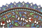 a wreath, from icon oklad, cloisonne enamel, Russia, 13.5 x 15.1 cm...
