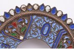 a wreath, from icon oklad, cloisonne enamel, Russia, 5.3 x 5.8 cm...