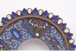 a wreath, from icon oklad, cloisonne enamel, Russia, 5.3 x 5.8 cm...