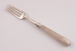fork, silver, 84 standard, 57.45 g, 18.7 cm, 1872, St. Petersburg, Russia...