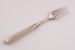 fork, silver, 84 standard, 57.45 g, 18.7 cm, 1872, St. Petersburg, Russia...