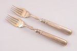 pair of forks, silver, total weight of items 124.30, 18.4 cm, Morozov workshop, 1896-1907, St. Peter...